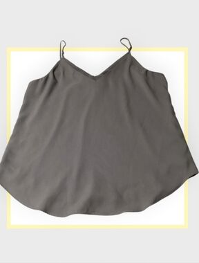 Express Charcoal Gray V-Neck Spaghetti Strap Cami